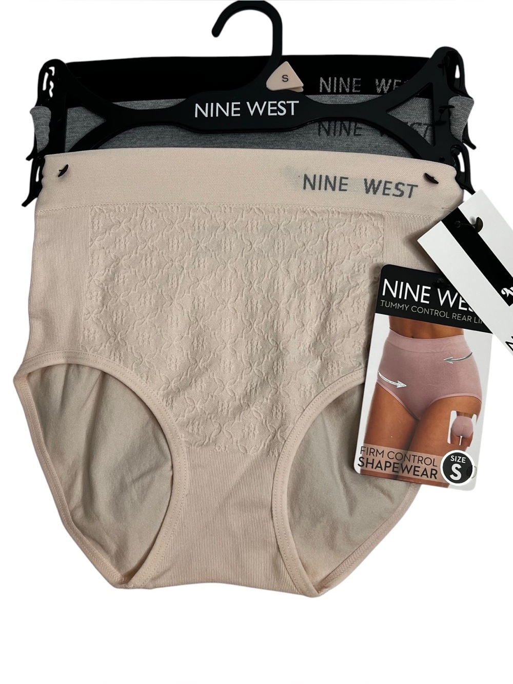 Nine West Womens Firm Control Shapewear Sz Small Pkg/3 Multi Color Tummy Control